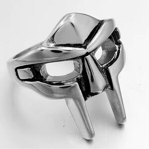 MF Doom Mask Silver Ring Size 9